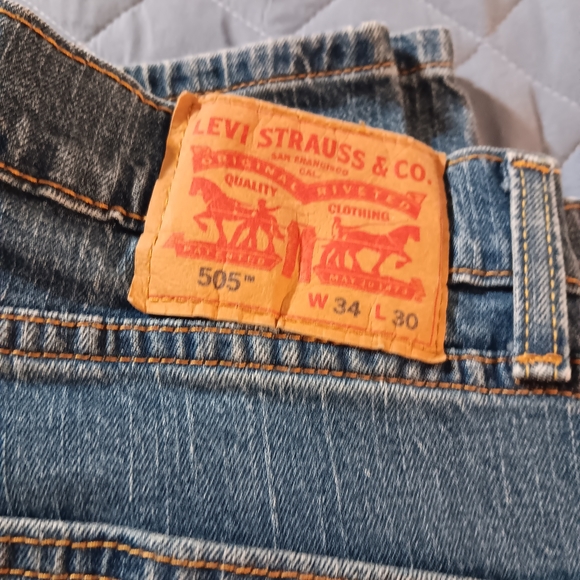 Levi's Men's Straight Leg Blue Jeans - Picture 3 of 5